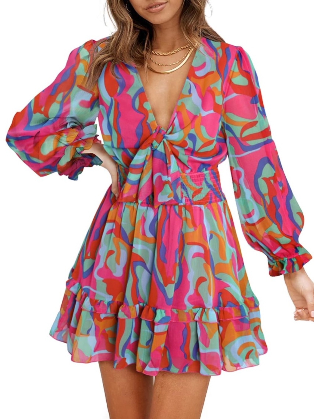Womens Long Sleeve Sundress